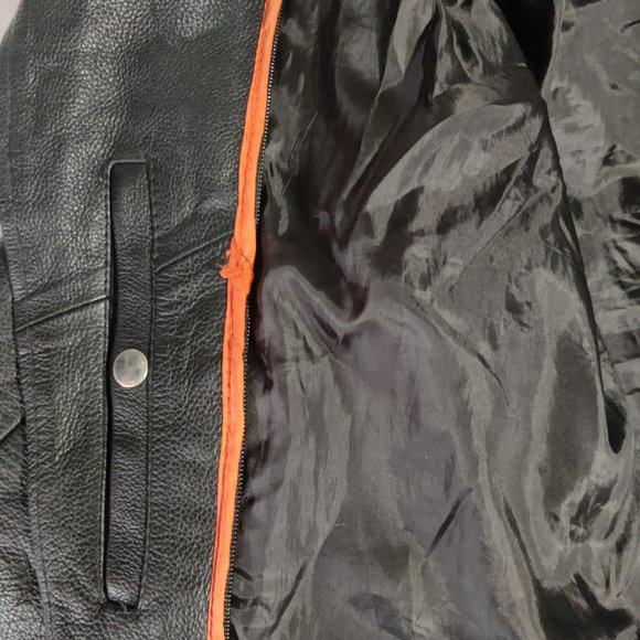 USED DEFECT Milwaukee Leather Men's Motorcycle Jacket Black Size 2XL $200 GG017 - Picture 4 of 4